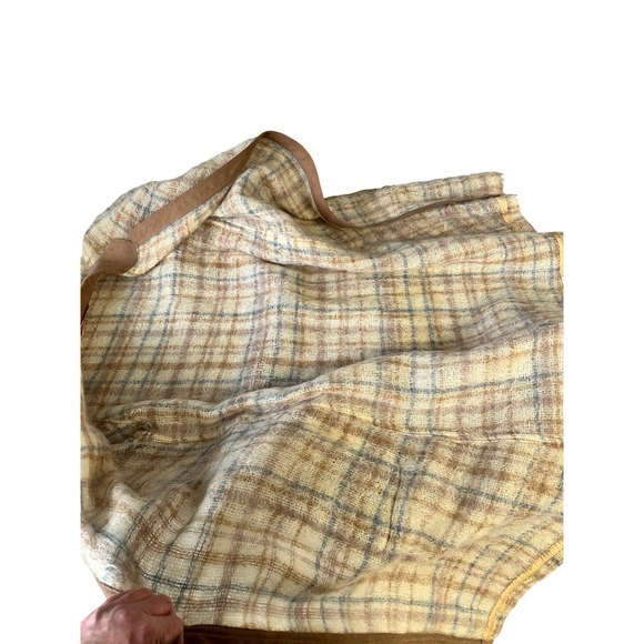 1960s Gino Rossi Mohair LIghtweight Plaid Long Cardigan Robe Jacket‎ Coat JS - Picture 11 of 12